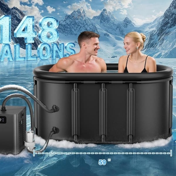 148-Gallon Cold Plunge Tub + 1/3 HP Chiller